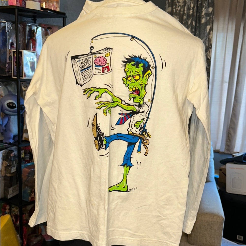 The Children's Place White Zombie Graphic Long Sleeve Tee